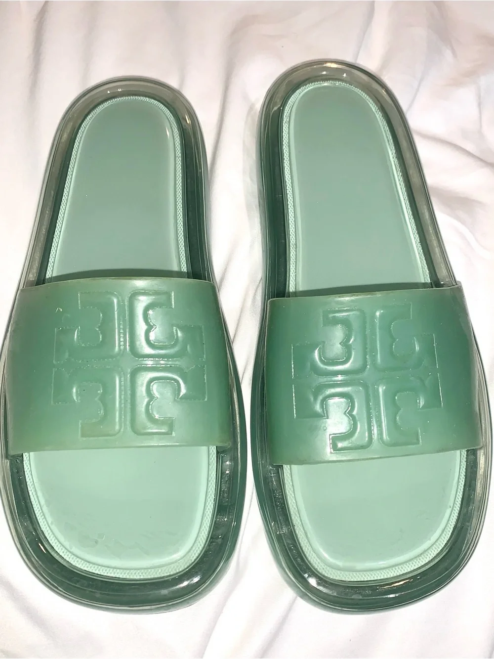 Tory Burch Bubble Jelly Sandals /Sea Wind Women’s size 8